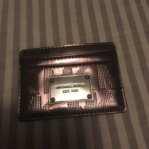 MK card holder, rose gold